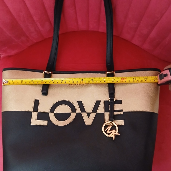 Michael Kors Black and Gold Love Tote - Picture 5 of 6